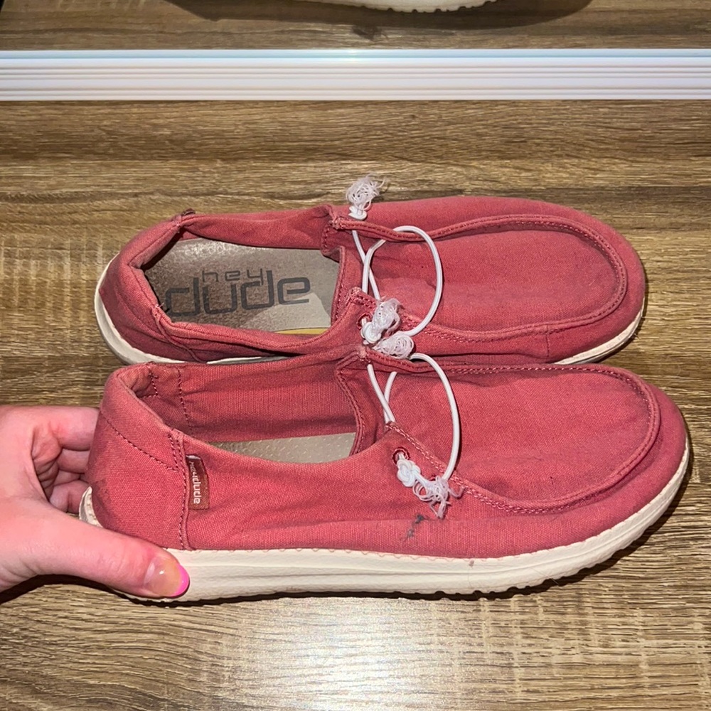 Pink Hey Dude Shoes!